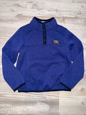 L.L.Bean Kids’ Sweater Fleece Pullover, Size 6X-7